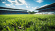 Soccer field ang soccer stadium out of focus