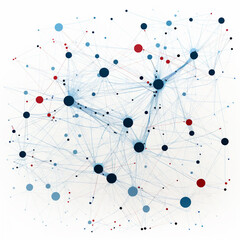 Poster - A neural network diagram with interconnected nodes, showcasing AI's complex algorithmic structure.