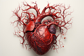 Poster - A stylized heart, with veins and arteries branching out from its central chambers.