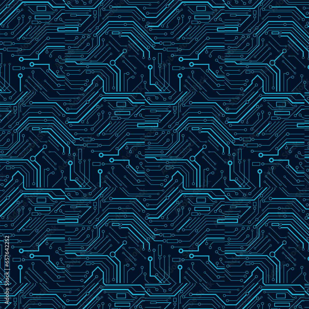 Electronic circuit board design. Abstract blue technology background ...