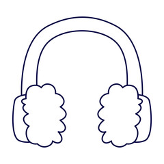 earmuffs hand drawn Illustration