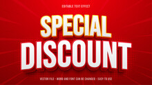 Special Discount Sale Editable Text Effect