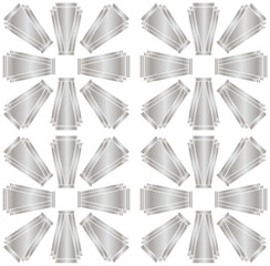 Wall Mural - Geometric overly pattern in silver