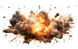Explosion Border Captured in a Striking Frontal View Isolated on a Transparent Background PNG