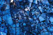 Cracked Granite Stones On The Desert Floor, Tucson, Arizona