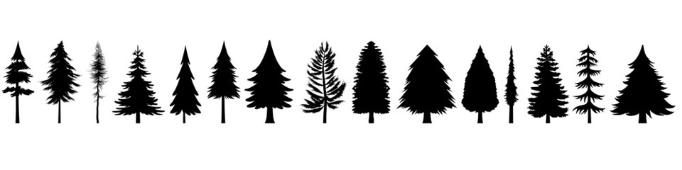 Pine tree icon vector set. Christmas tree illustration sign collection. Pine symbol or logo.