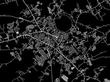 Vector Road Map Of The City Of  San Pablo In The Philippines With White Roads On A Black Background.