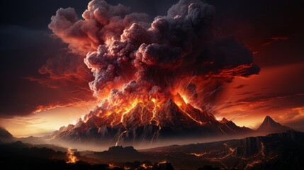 Poster - Captivating Pography of a Volcanic Eruption.