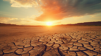 Cracked earth parched land arid soil desert Climate Change