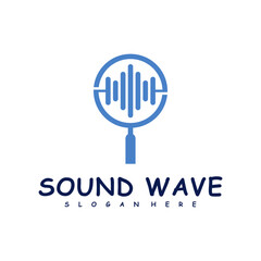 Wall Mural - Find Sound wave logo design concept vector. Sound wave illustration design