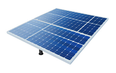 Efficient Blue Cell Solar Panel on transparent background