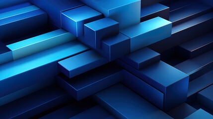 Wall Mural - abstract futuristic background with blue lines. generative ai