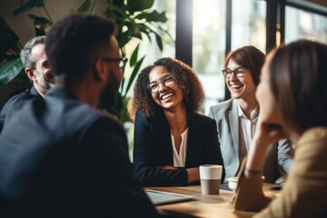 Young business people having a meeting in the office