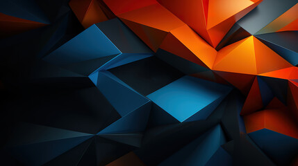 Wall Mural - Abstract Color Polygon Background Design, Abstract Geometric Origami With Gradient. Generative Ai