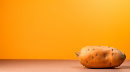 healthy Sweet Potato on isolated Orange, 