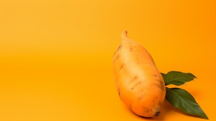 Wall Mural - healthy Sweet Potato on isolated Orange, copy space