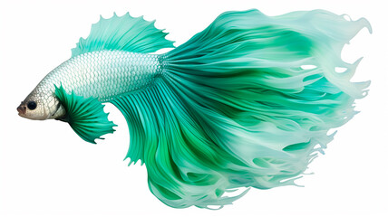 Wall Mural - siamese fighting fish, isolated on black background