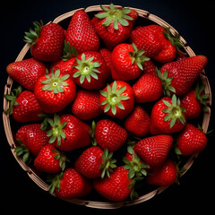 Wall Mural - strawberries in a basket