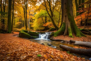 Wall Mural - autumn in the forest