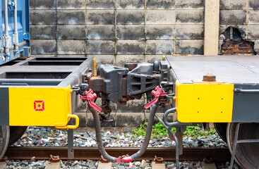 Automatic rail coupling of freight trains