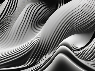 Wavy black and white background