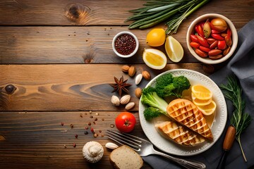 Wall Mural - pasta with vegetables and herbs