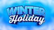 © Cahyart Studio - Winter holiday 3d text effect. Editable text effect for winter season banner or poster