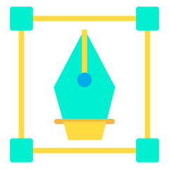 Sticker - Flat Pen tool icon