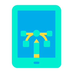 Poster - Flat Tab Pen tool icon