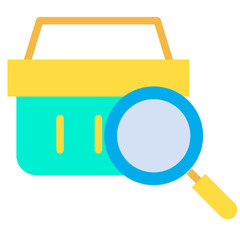 Wall Mural - Flat Search Basket icon