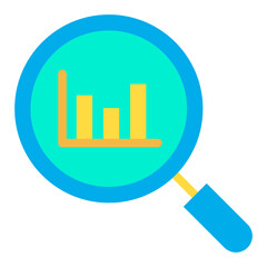 Wall Mural - Flat Search Analytics icon