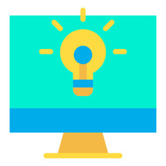 Poster - Flat bulb computer Monitor icon