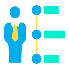 Wall Mural - Flat Business Head Timeline icon