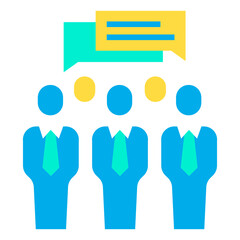 Poster - Flat Customers Discussion icon