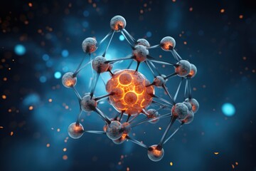 Wall Mural - a close-up view of a ball of fire. this image captures the intense heat and vibrant colors of the fi
