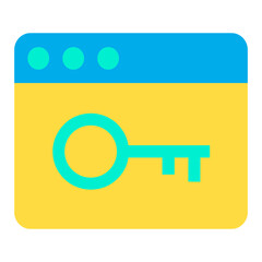 Poster - Flat Web Key icon