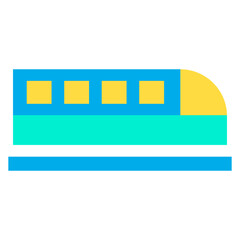 Sticker - Flat Speed train icon