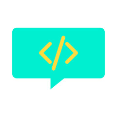 Flat Code Chat icon