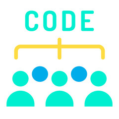 Flat Developers Code icon