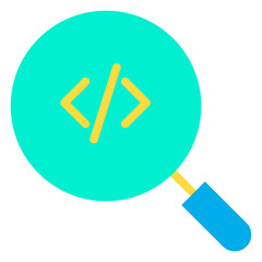 Flat Search Code icon