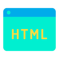 Flat Web Script icon