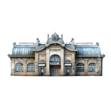 Modern Train Station Building Created With Generative AI