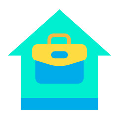 Sticker - Flat Work From Home icon