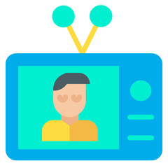 Sticker - Flat Man Media tv icon