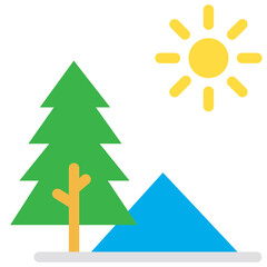 Poster - Flat Landscape icon