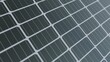 Close-up high detailed view of half cut monocrystalline solar panel cells