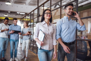 Wall Mural - Business people working