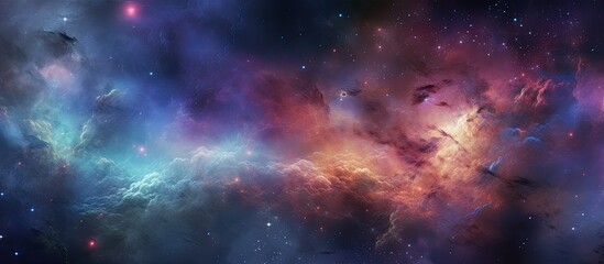 Wall Mural - colorful galaxy with stardust against space background