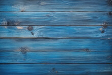 Wood Texture Background, Blue Wooden Planks. Grunge Washed Wood Table Pattern Top View