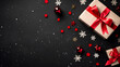 © Moon Project - Festive Christmas and New Year background. Gifts on plain background top view. Flat design.